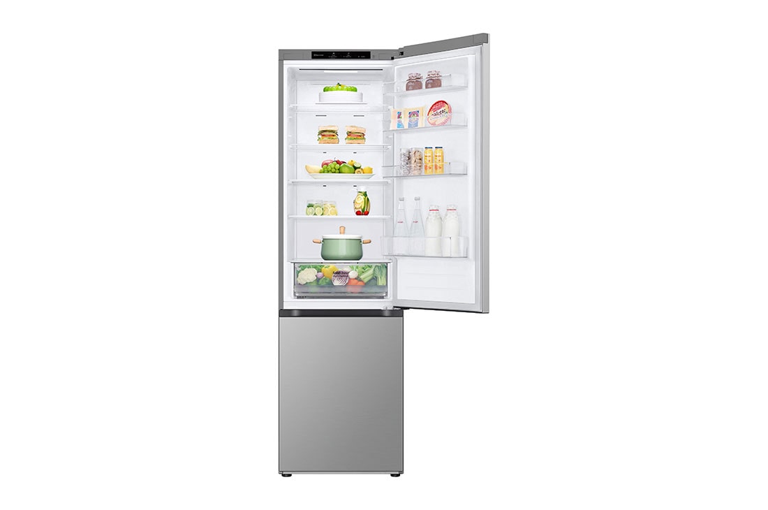 LG Ψυγειοκαταψύκτης Total No Frost  203 x 59,5 cm  , Front top door open with food view, GBV22L0EPY, thumbnail 4